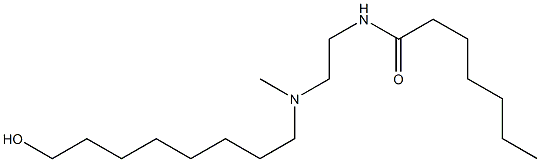 N-[2-[N-(8-Hydroxyoctyl)-N-methylamino]ethyl]heptanamide Struktur