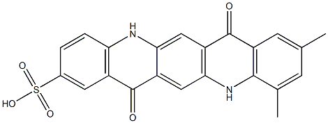 5,7,12,14-Tetrahydro-9,11-dimethyl-7,14-dioxoquino[2,3-b]acridine-2-sulfonic acid Struktur