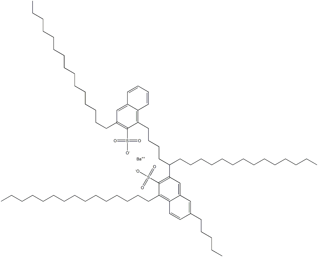 Bis(1,3-dipentadecyl-2-naphthalenesulfonic acid)barium salt Struktur