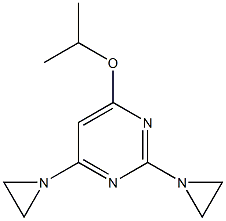 2,4-Bis(1-aziridinyl)-6-isopropoxypyrimidine Struktur