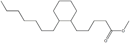 5-(2-Heptylcyclohexyl)pentanoic acid methyl ester Struktur