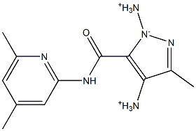 3-Methyl-4-diazonio-5-[[(4,6-dimethyl-2-pyridinyl)amino]carbonyl]-1H-pyrazol-1-ide Struktur