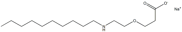 3-[2-(Decylamino)ethoxy]propionic acid sodium salt Struktur