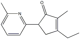 2-Methyl-3-ethyl-5-(6-methyl-2-pyridyl)-2-cyclopenten-1-one Struktur