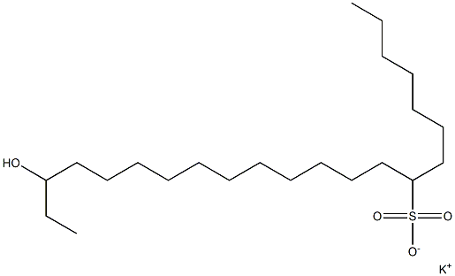 20-Hydroxydocosane-8-sulfonic acid potassium salt Struktur