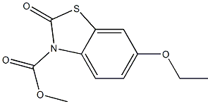 6-Ethoxy-2,3-dihydro-2-oxobenzothiazole-3-carboxylic acid methyl ester Struktur