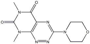 6,8-Dimethyl-3-morpholinopyrimido[5,4-e]-1,2,4-triazine-5,7(6H,8H)-dione Struktur