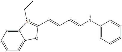 3-Ethyl-2-[4-(phenylamino)-1,3-butadienyl]benzoxazol-3-ium Struktur