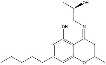 3,4-Dihydro-4-[[(R)-2-hydroxypropyl]imino]-2-methyl-7-pentyl-2H-1-benzopyran-5-ol Struktur