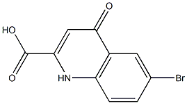 6-Bromo-1,4-dihydro-4-oxoquinoline-2-carboxylic acid Struktur