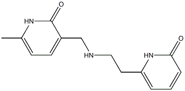 6-Methyl-3-[[2-[(1,2-dihydro-2-oxopyridin)-6-yl]ethyl]aminomethyl]pyridin-2(1H)-one Struktur