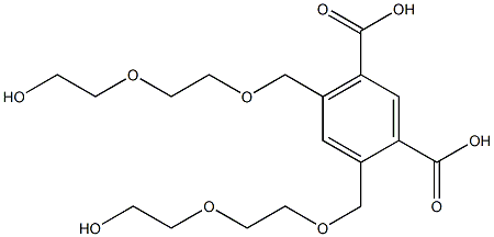 4,6-Bis(7-hydroxy-2,5-dioxaheptan-1-yl)isophthalic acid Struktur