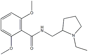 N-[(1-Ethyl-2-pyrrolidinyl)methyl]-2,6-dimethoxybenzamide Struktur