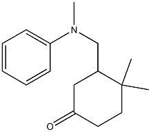 3-[(Methylphenylamino)methyl]-4,4-dimethylcyclohexan-1-one Struktur