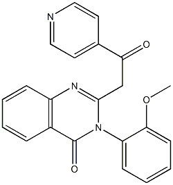 3-(2-Methoxyphenyl)-2-(4-pyridinylcarbonylmethyl)quinazolin-4(3H)-one Struktur