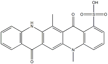 5,7,12,14-Tetrahydro-5,13-dimethyl-7,14-dioxoquino[2,3-b]acridine-1-sulfonic acid Struktur