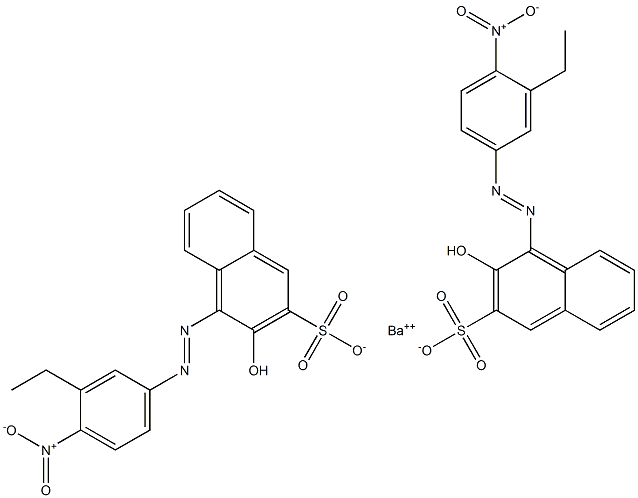 Bis[1-[(3-ethyl-4-nitrophenyl)azo]-2-hydroxy-3-naphthalenesulfonic acid]barium salt Struktur