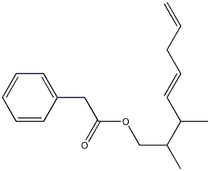 Phenylacetic acid 2,3-dimethyl-4,7-octadienyl ester Struktur