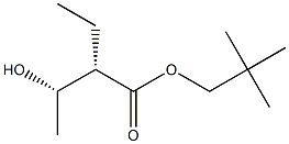 (2S,3S)-2-Ethyl-3-hydroxybutyric acid 2,2-dimethylpropyl ester Struktur