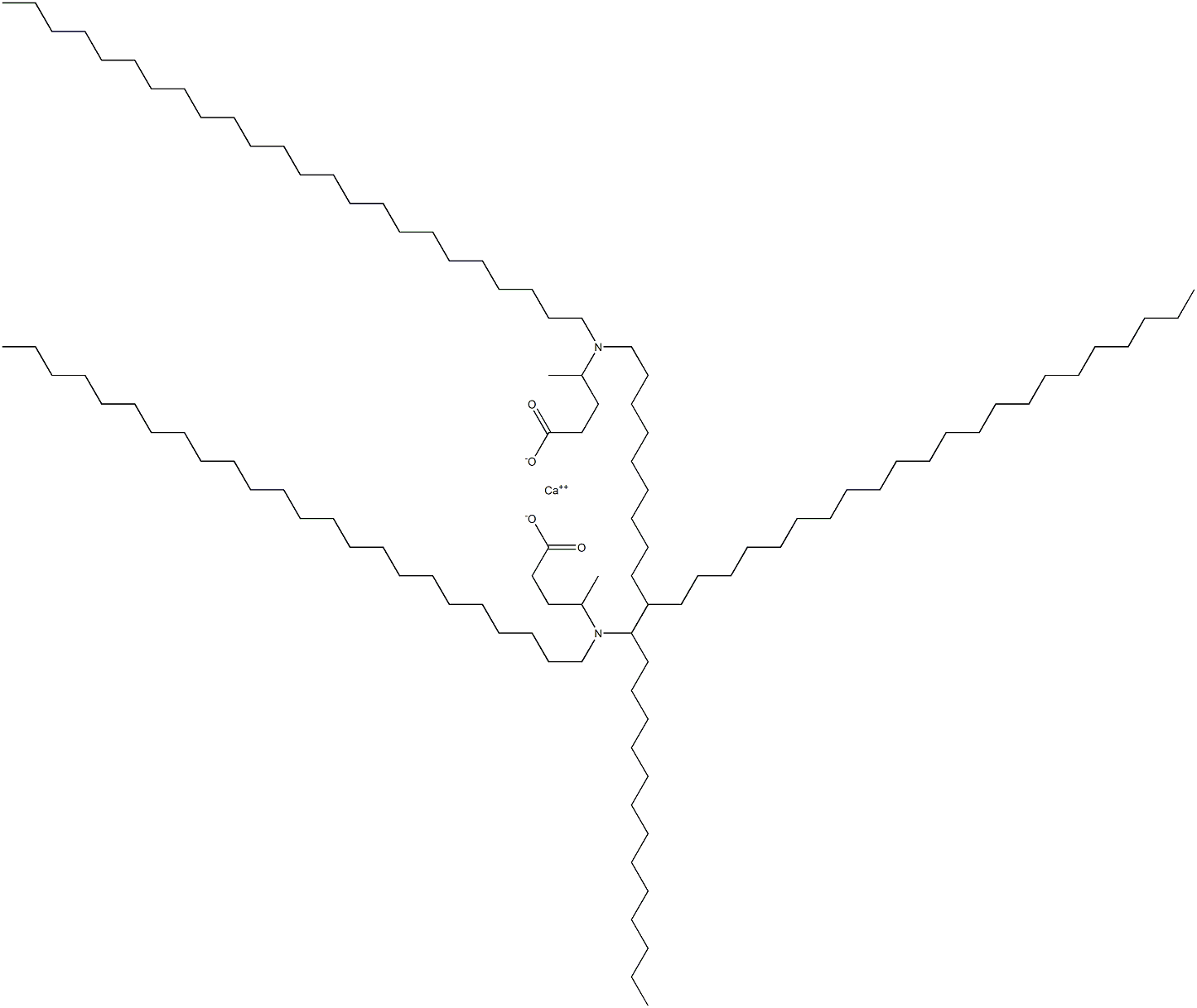 Bis[4-(ditetracosylamino)valeric acid]calcium salt Struktur