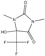 5-Hydroxy-5-(trifluoromethyl)-1,3-dimethyl-1H-imidazole-2,4(3H,5H)-dione Struktur