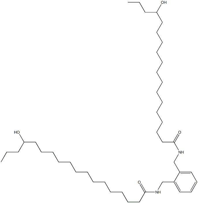 N,N'-(1,2-Phenylenebismethylene)bis(15-hydroxystearamide) Struktur