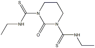 1,3-Bis(ethylthiocarbamoyl)tetrahydropyrimidin-2(1H)-one Struktur