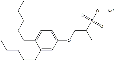 1-(3,4-Dipentylphenoxy)propane-2-sulfonic acid sodium salt Struktur