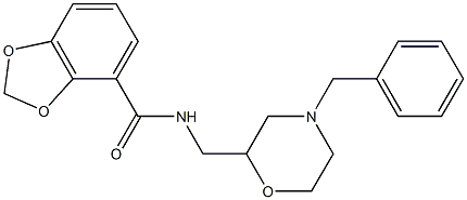 N-(4-Benzylmorpholin-2-ylmethyl)-2,3-methylenedioxybenzamide Struktur