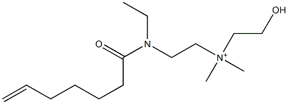 2-[N-Ethyl-N-(6-heptenoyl)amino]-N-(2-hydroxyethyl)-N,N-dimethylethanaminium Struktur