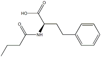 [R,(-)]-2-Butyrylamino-4-phenylbutyric acid Struktur