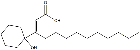 (E)-3-(1-Hydroxycyclohexyl)-2-tridecenoic acid Struktur