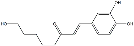 (E)-8-Hydroxy-1-(3,4-dihydroxyphenyl)-1-octen-3-one Struktur