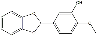 2-(3-Hydroxy-4-methoxyphenyl)-1,3-benzodioxole Struktur