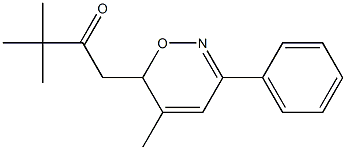 3-Phenyl-5-methyl-6-(3,3-dimethyl-2-oxobutyl)-6H-1,2-oxazine Struktur