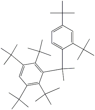 2-(2,3,5,6-Tetra-tert-butylphenyl)-2-(2,4-di-tert-butylphenyl)propane Struktur