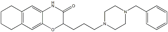 2-[3-[4-Benzylpiperazin-1-yl]propyl]-6,7,8,9-tetrahydro-2H-naphth[2,3-b][1,4]oxazin-3(4H)-one Struktur