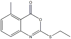 2-Ethylthio-5-methyl-4H-3,1-benzoxazin-4-one Struktur