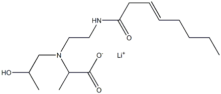 2-[N-(2-Hydroxypropyl)-N-[2-(3-octenoylamino)ethyl]amino]propionic acid lithium salt Struktur