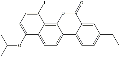 8-Ethyl-4-iodo-1-isopropyloxy-6H-benzo[d]naphtho[1,2-b]pyran-6-one Struktur