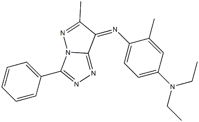 (7Z)-7-[[2-Methyl-4-(diethylamino)phenyl]imino]-6-methyl-3-phenyl-7H-pyrazolo[5,1-c]-1,2,4-triazole Struktur