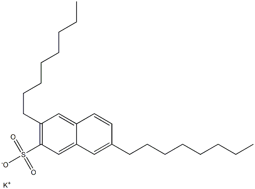 3,7-Dioctyl-2-naphthalenesulfonic acid potassium salt Struktur