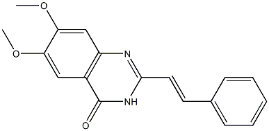 2-[(E)-2-Phenylethenyl]-6,7-dimethoxyquinazolin-4(3H)-one Struktur