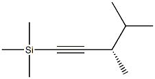 [S,(+)]-1-(Trimethylsilyl)-3,4-dimethyl-1-pentyne Struktur