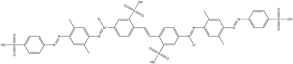 2,2'-(1,2-Ethenediyl)bis[5-[[2,5-dimethyl-4-[(4-sulfophenyl)azo]phenyl]-NNO-azoxy]benzenesulfonic acid] Struktur