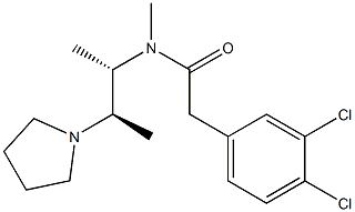 3,4-Dichloro-N-methyl-N-[(1S,2R)-1-methyl-2-(1-pyrrolidinyl)propyl]benzeneacetamide Struktur