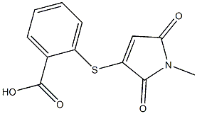 2-(2-Carboxyphenylthio)-N-methylmaleimide Struktur