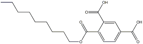 1,2,4-Benzenetricarboxylic acid dihydrogen 1-nonyl ester Struktur