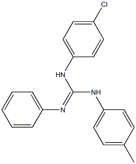 N-(4-Methylphenyl)-N'-(4-chlorophenyl)-N''-(phenyl)guanidine Struktur