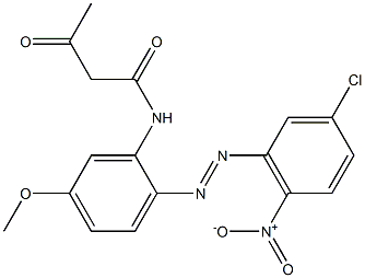 2-Acetyl-2'-(3-chloro-6-nitrophenylazo)-5'-methoxyacetanilide Struktur